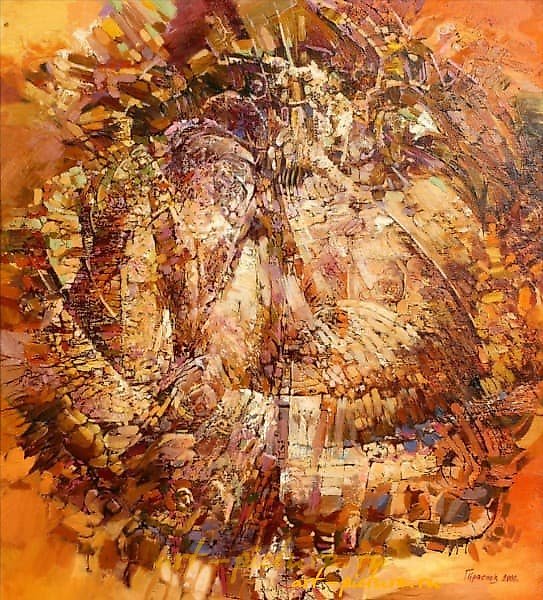 The translation of "Солнечные птицы Масло холст" into English is "Sunny Birds Oil Canvas."