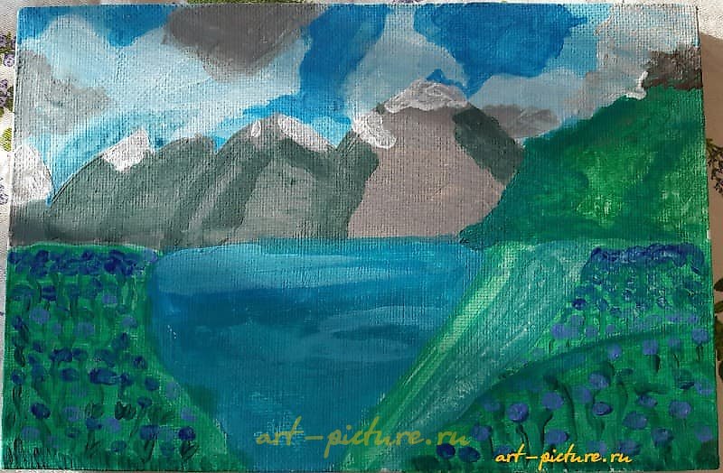 海洋的珍珠 丙烯，画布