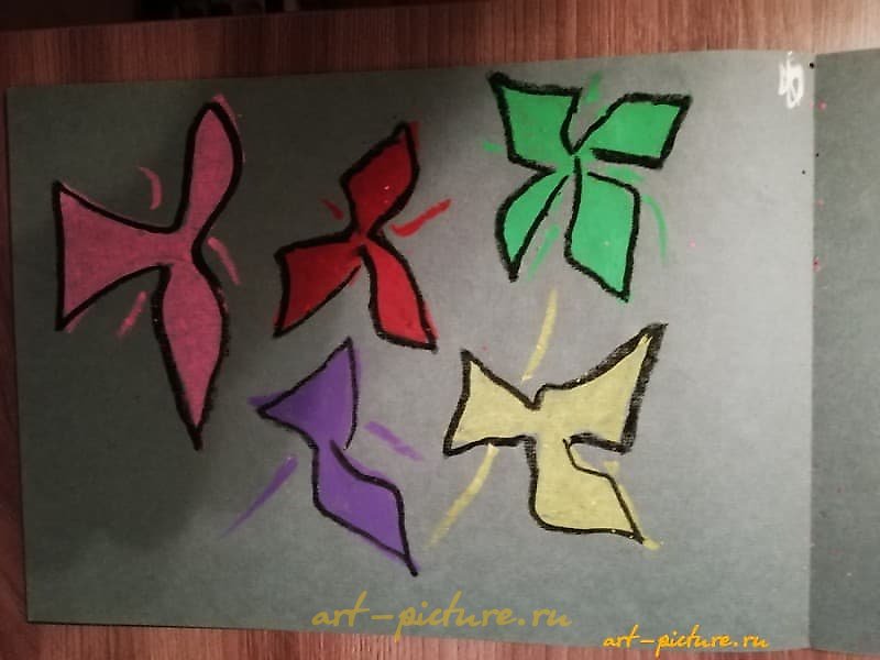 "情绪之花" 油画棒