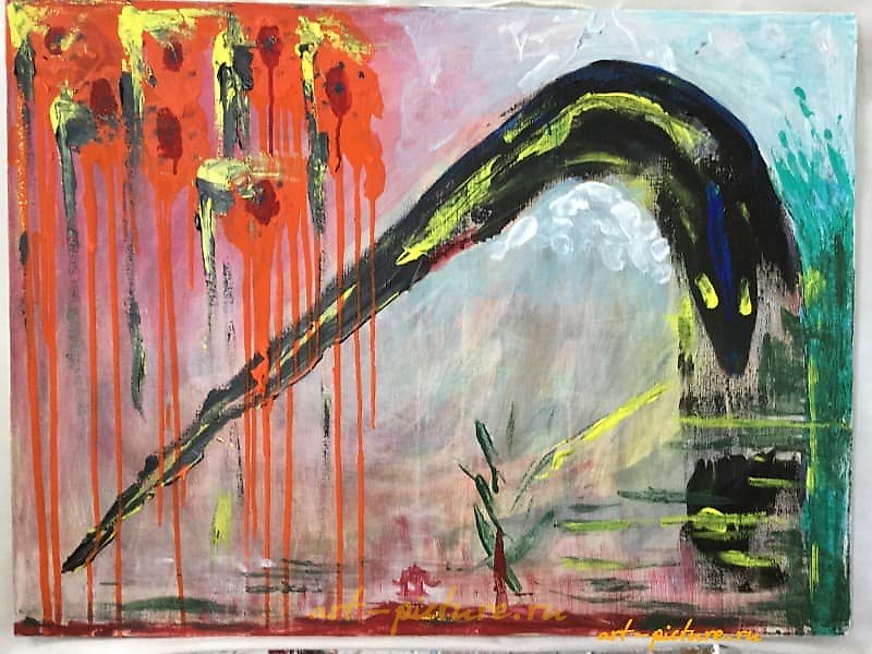 The translation of the text is:  
"COMPOSITION CY Canvas, acrylic"