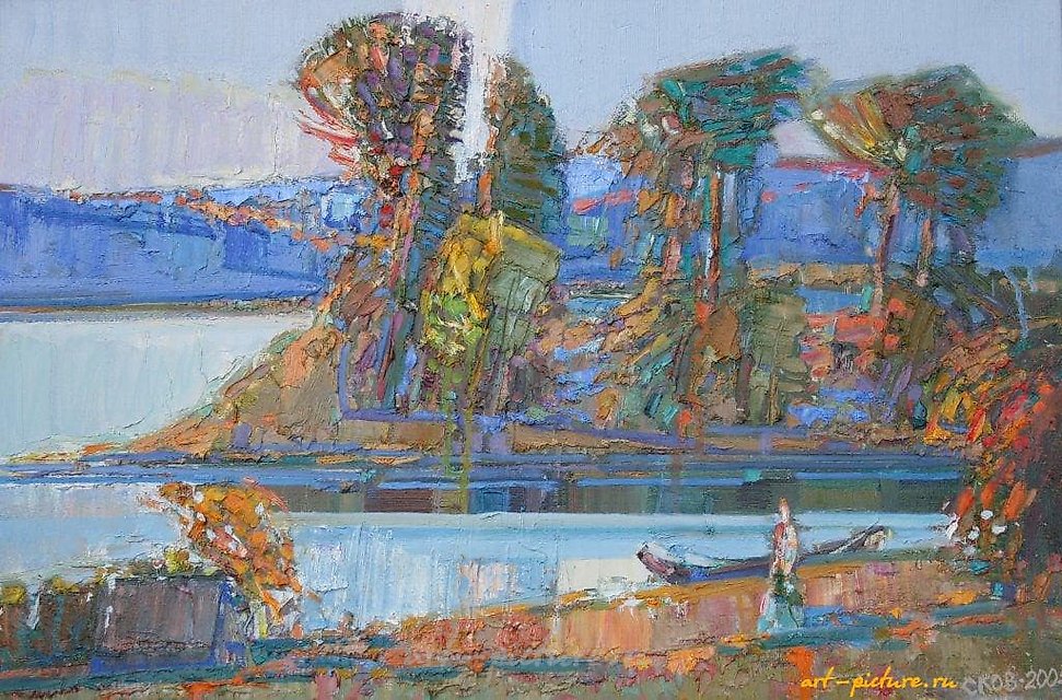 Lake Otolovo. Canvas, oil. 44 x 65 cm.