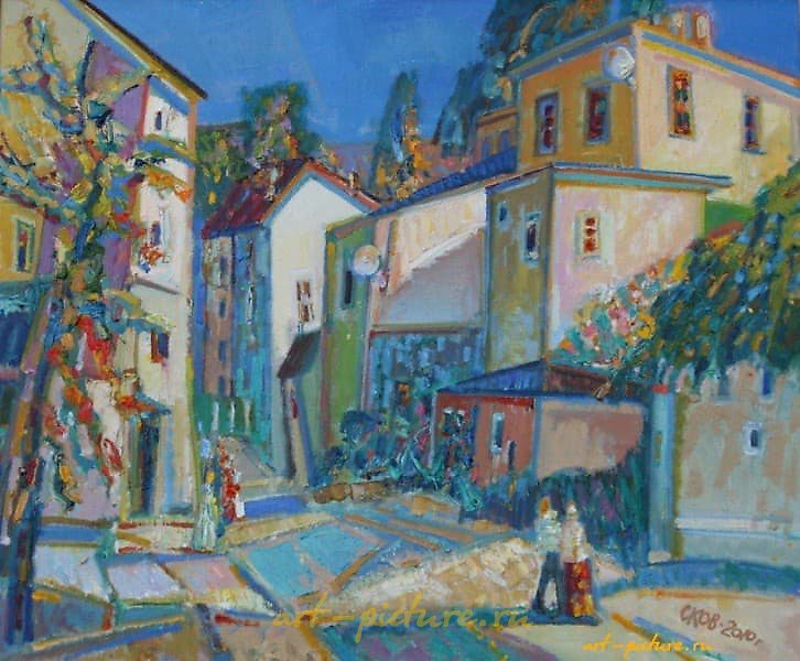 在巴拉克拉夫的早晨。 冷,油。 50 x 60 见