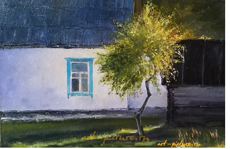 The translation of the text "Безмятежность Масло, холст" into English is "Serenity Oil, canvas."