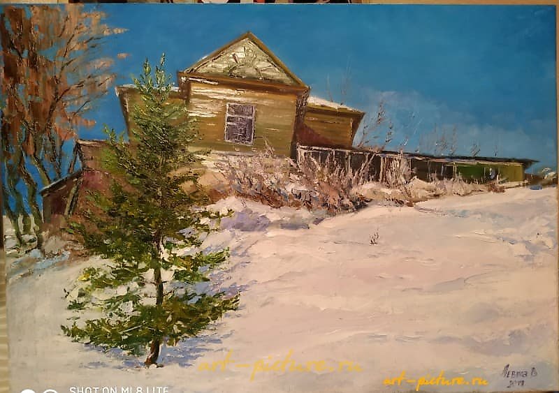"Winter landscape Oil, canvas"