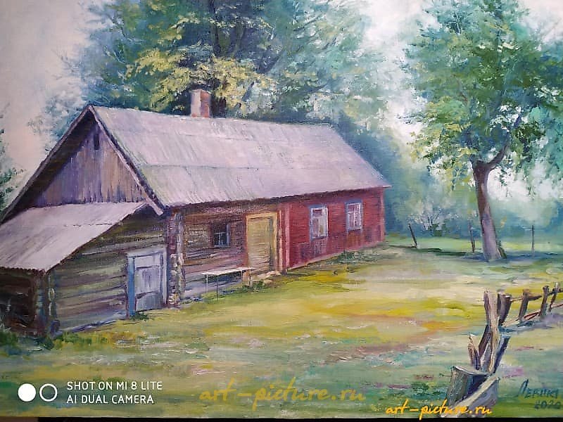 小故乡 油画，画布