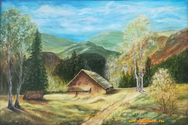 "On the edge of the forest, canvas, oil"