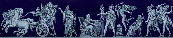 A pair of monumental Meissen vases with depictions from the cycle "The Entry of Alexander the Great into Babylon".