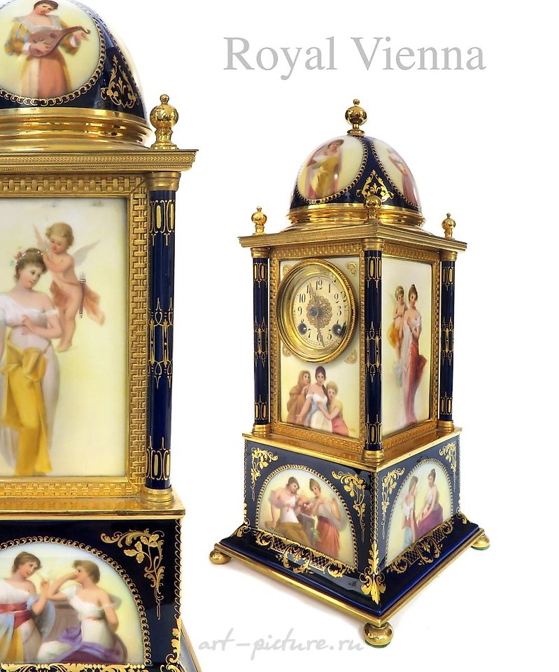Royal Vienna Porcelain , STUNNING ROYAL VIENNA PORCELAIN CLOCK, CIRCA 1880