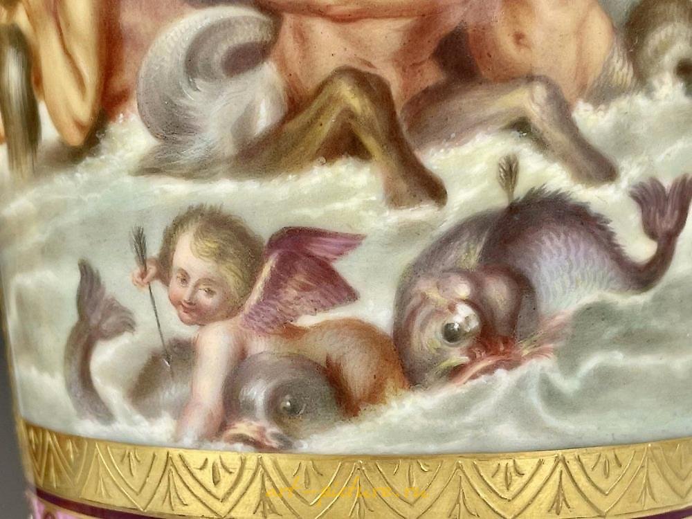 Royal Vienna Porcelain , A LARGE ART NOUVEAU ROYAL VIENNA VASE