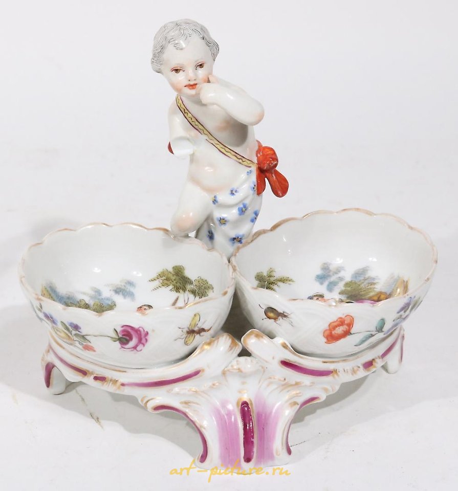 Royal Vienna Porcelain , Six Meissen Porcelain Small Figurines