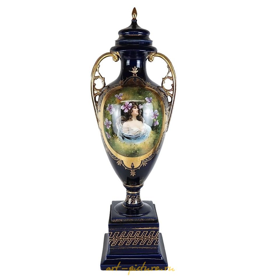 Royal Vienna Porcelain , Tall Porcelain Group - As-Is