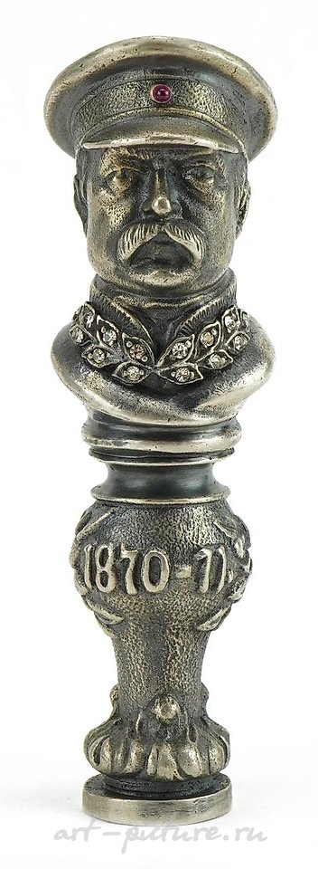Russian silver , Silver desk seal in the form of a Russian officer in uniform...