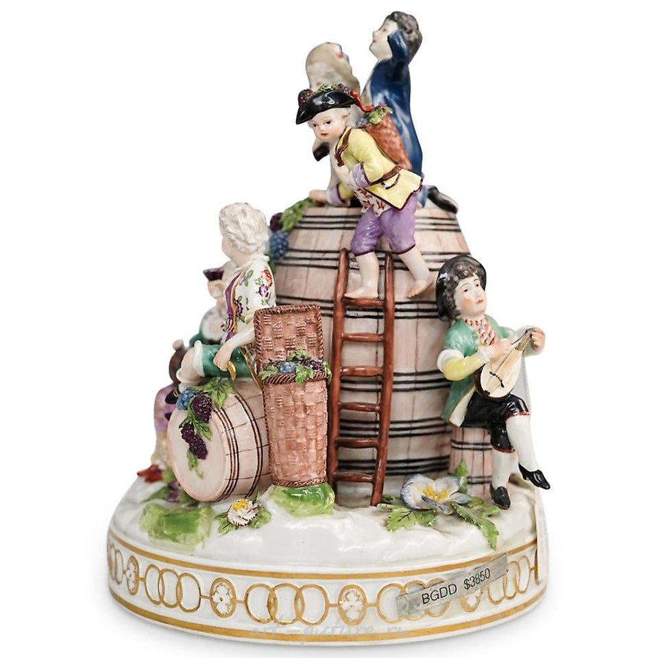 Royal Vienna Porcelain , Antique Royal Vienna Porcelain Grouping