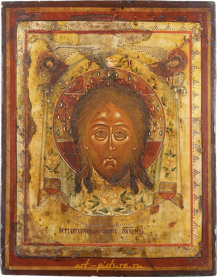 Russian silver , AN ICON SHOWING THE MANDYLION Russian, early 19th century T