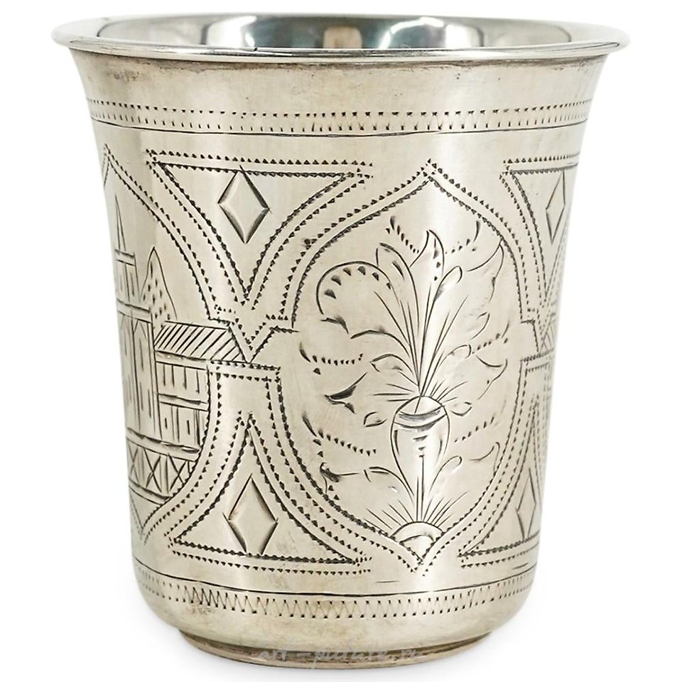 Russian silver , (4 Pc) Carved Wooden Chairs