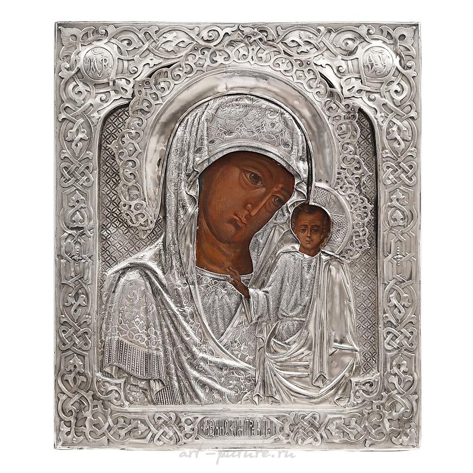 俄罗斯银 , 莫斯科，俄罗斯的木制银质俄罗斯图标