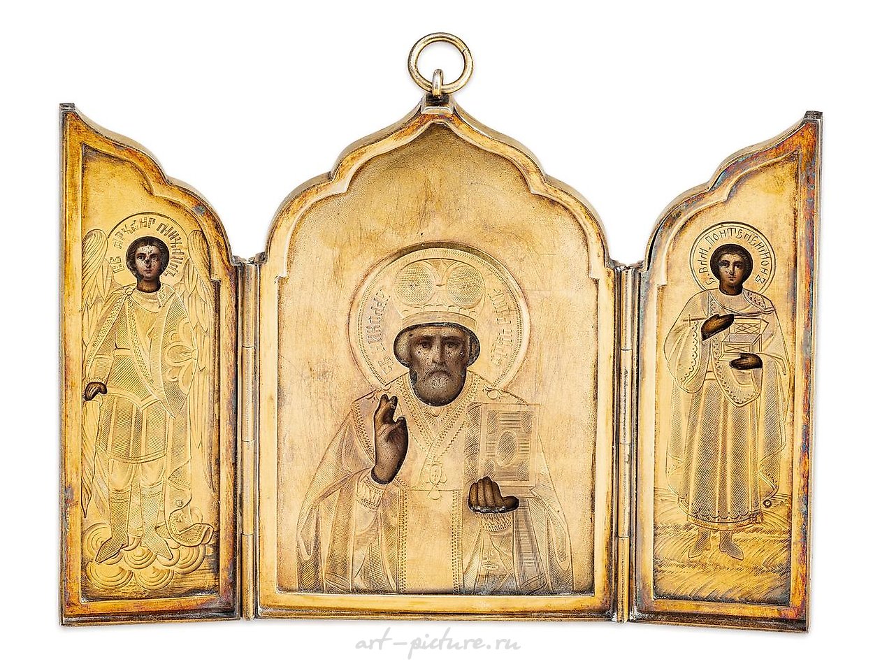 俄罗斯银 , 俄罗斯三联图标，镀金