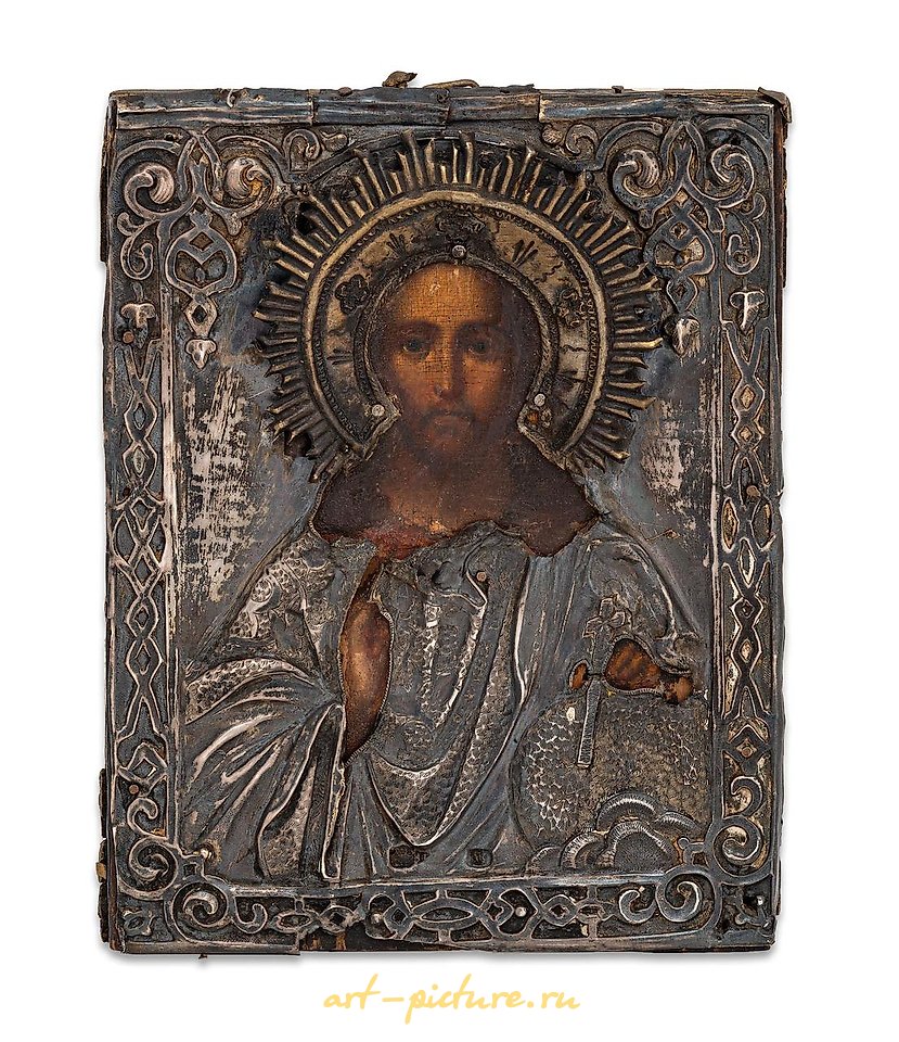 Russian silver , THREE RUSSIAN ICONS