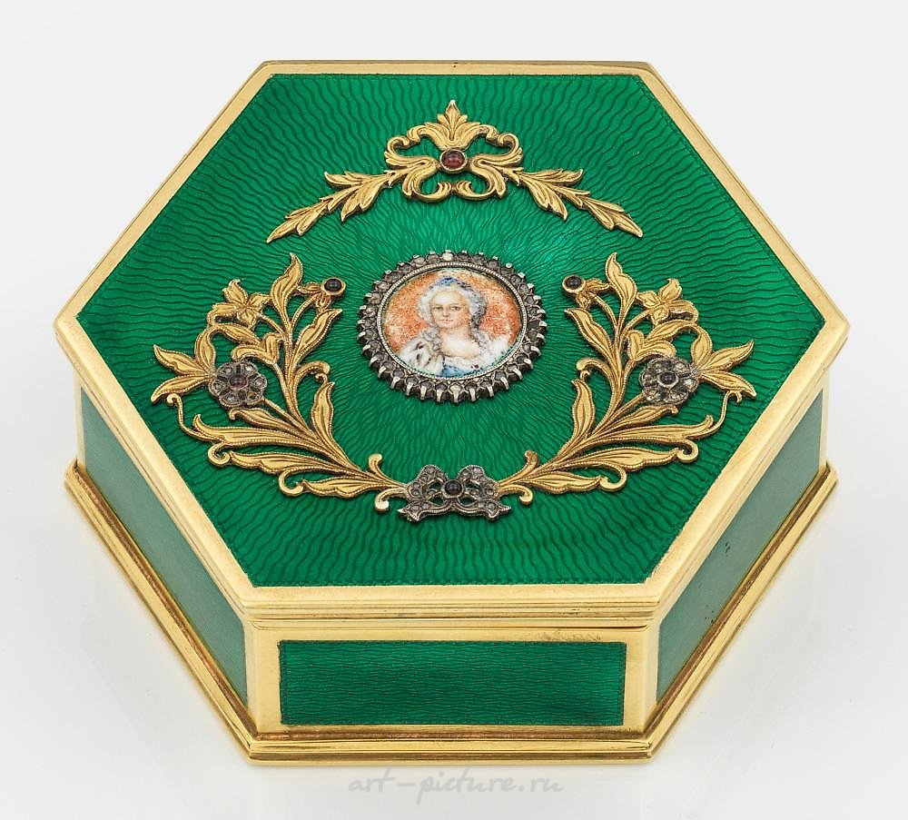 俄罗斯银 , 装饰盒子与微型肖像画