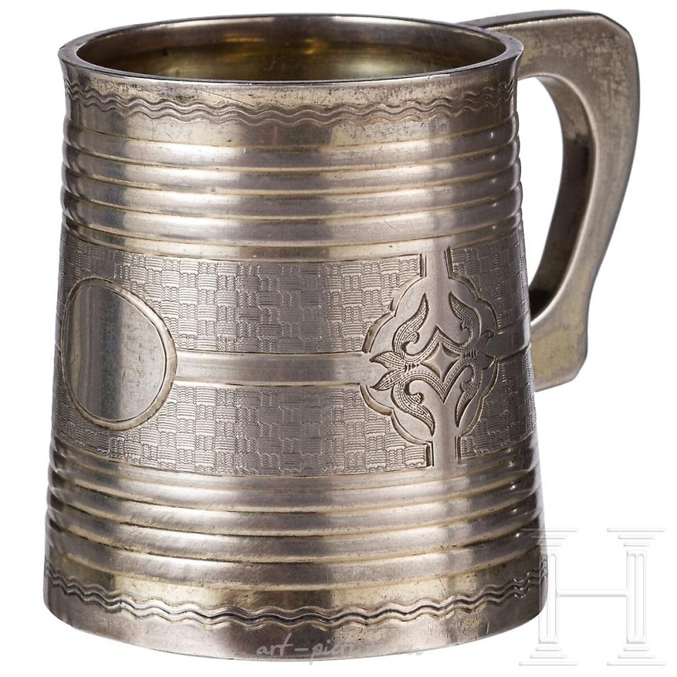 Russian silver , Small silver tankard, St. Petersburg, Gustav Alexander Sohl...