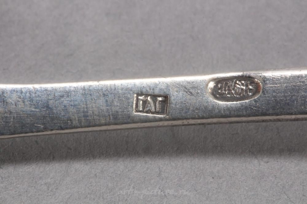 Russian silver , Early 20th Century Russian Niello Silver Belt