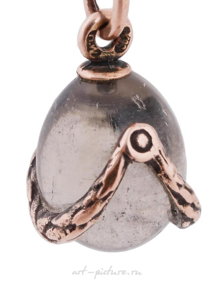 Russian silver , RUSSIAN 14K GOLD CARVED JADE EASTER EGG PENDANT