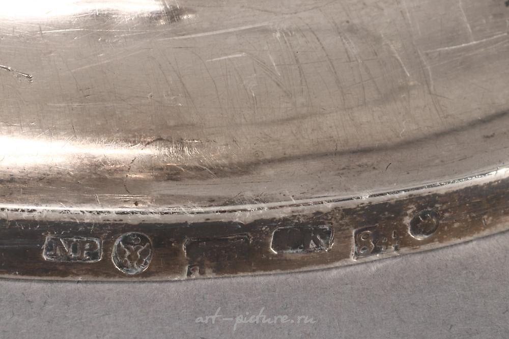 Russian silver , Russian Silver Twin Branched Candelabra