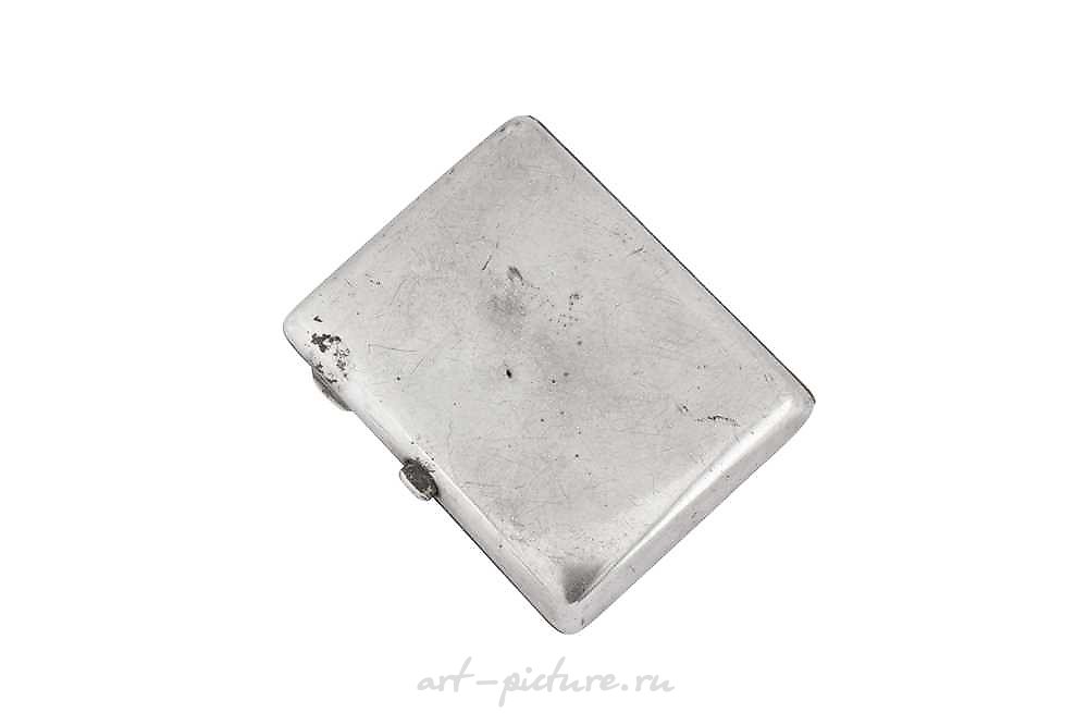 Русское серебро , Серебряный папиросница русского серебра 84 пробы Николая II, Москва