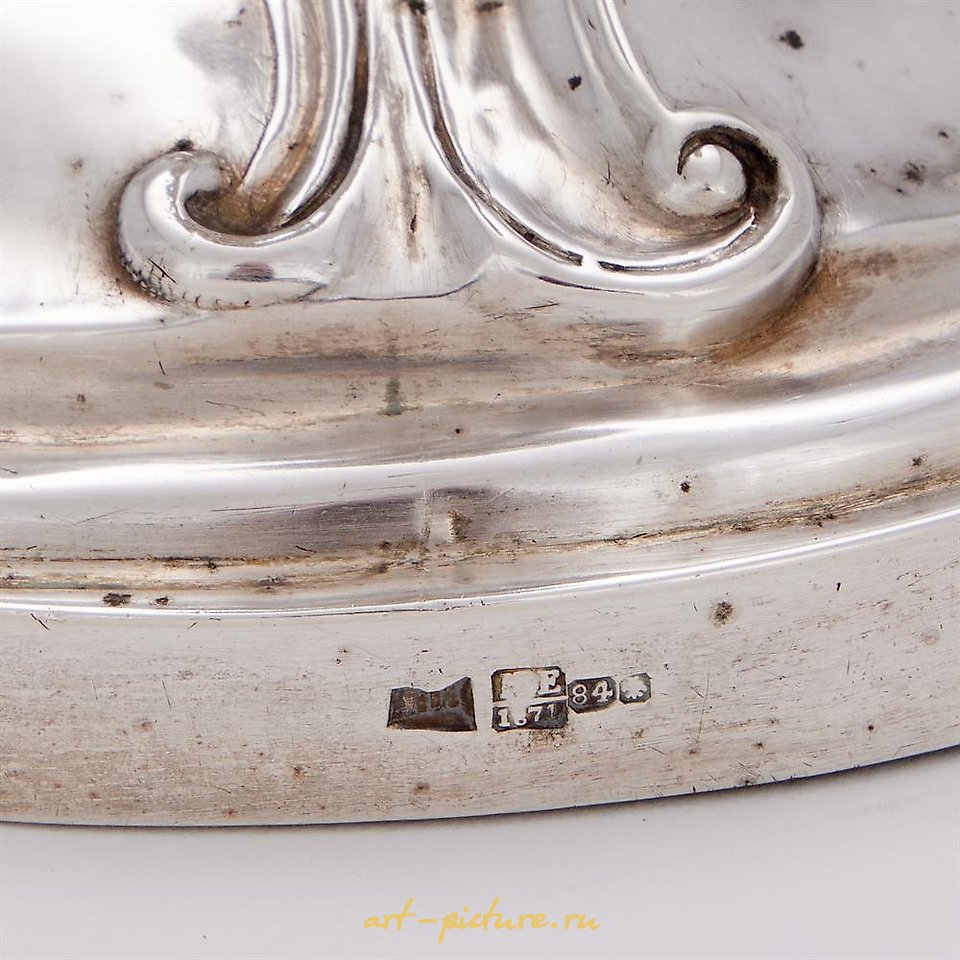 Russian silver , A PAIR OF RUSSIAN SILVER CANDLESTICKS