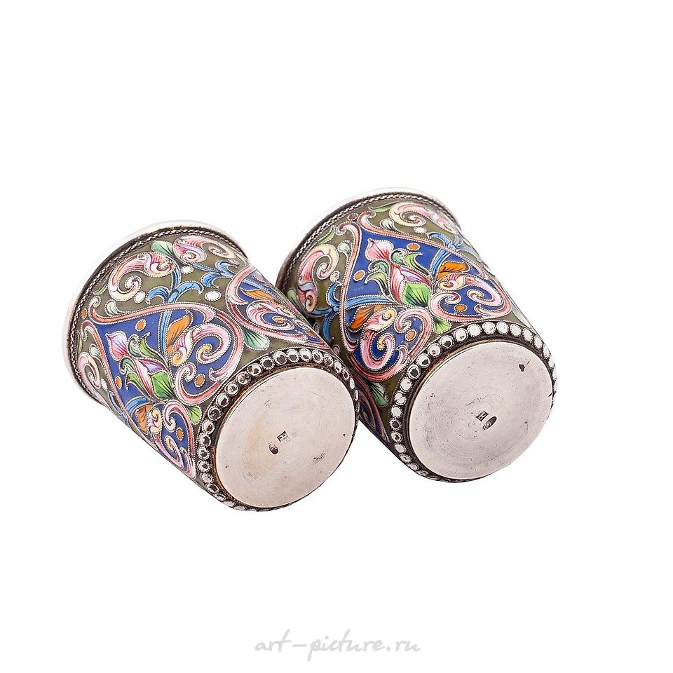 Русское серебро , Пара рюмок из русского серебр