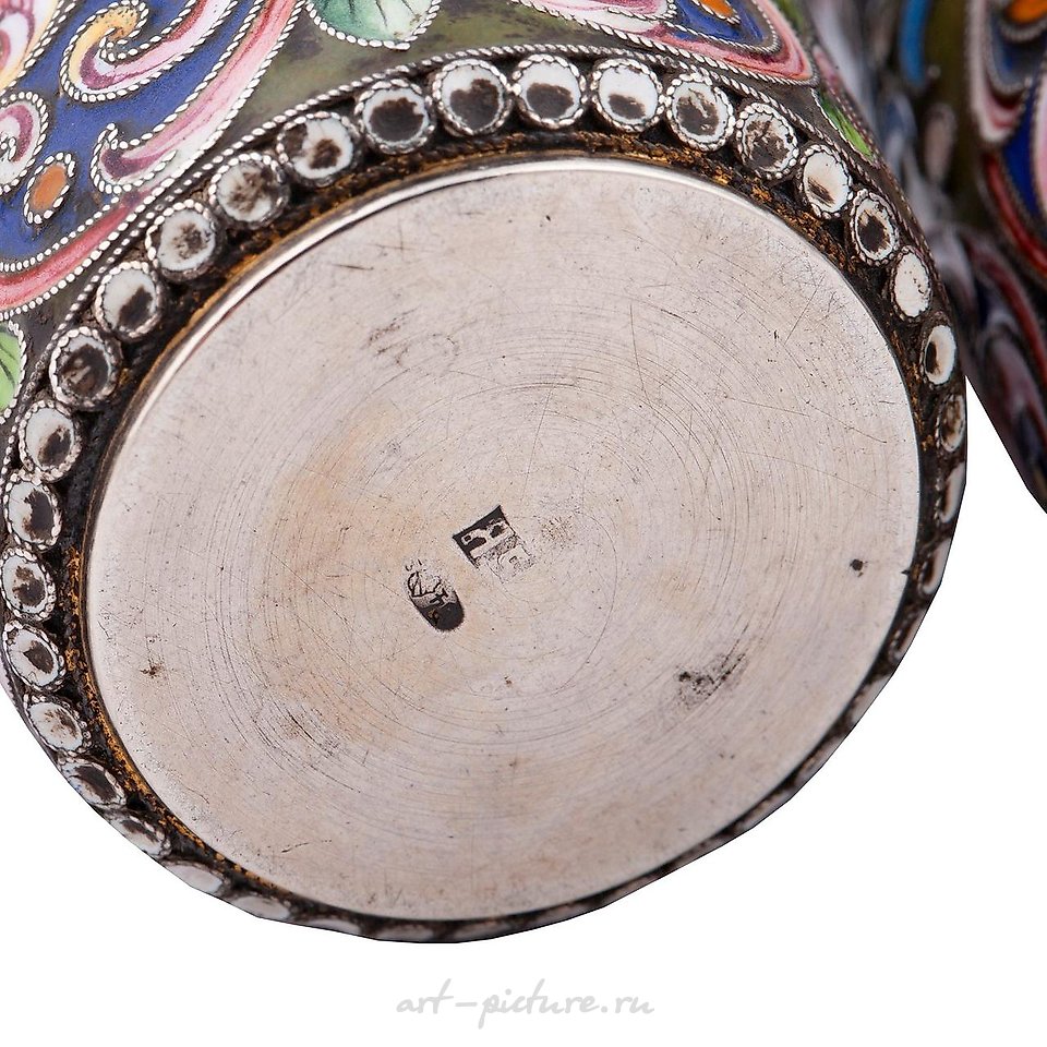 Русское серебро , Пара рюмок из русского серебр