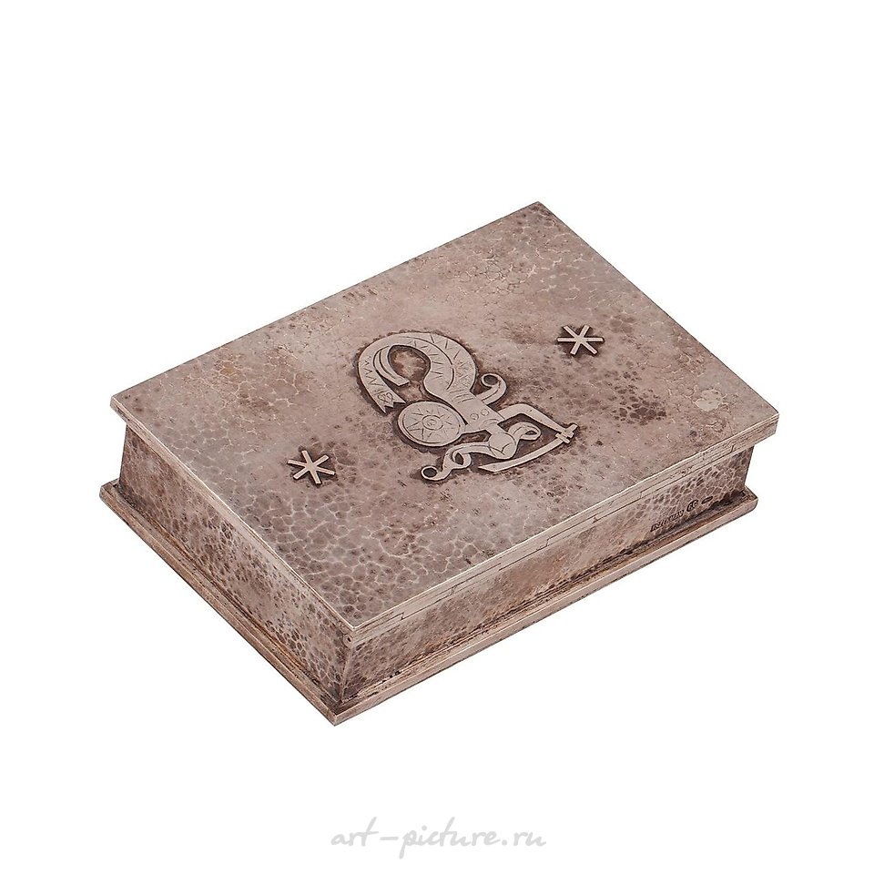 俄罗斯银 , 俄罗斯银质雪茄盒"Самородок"