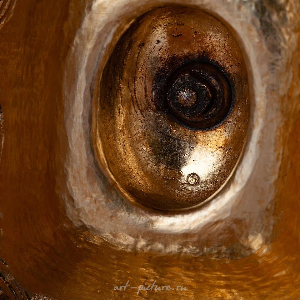 Russian silver , A massive Russian cast silver-gilt tankard in Japanese style...