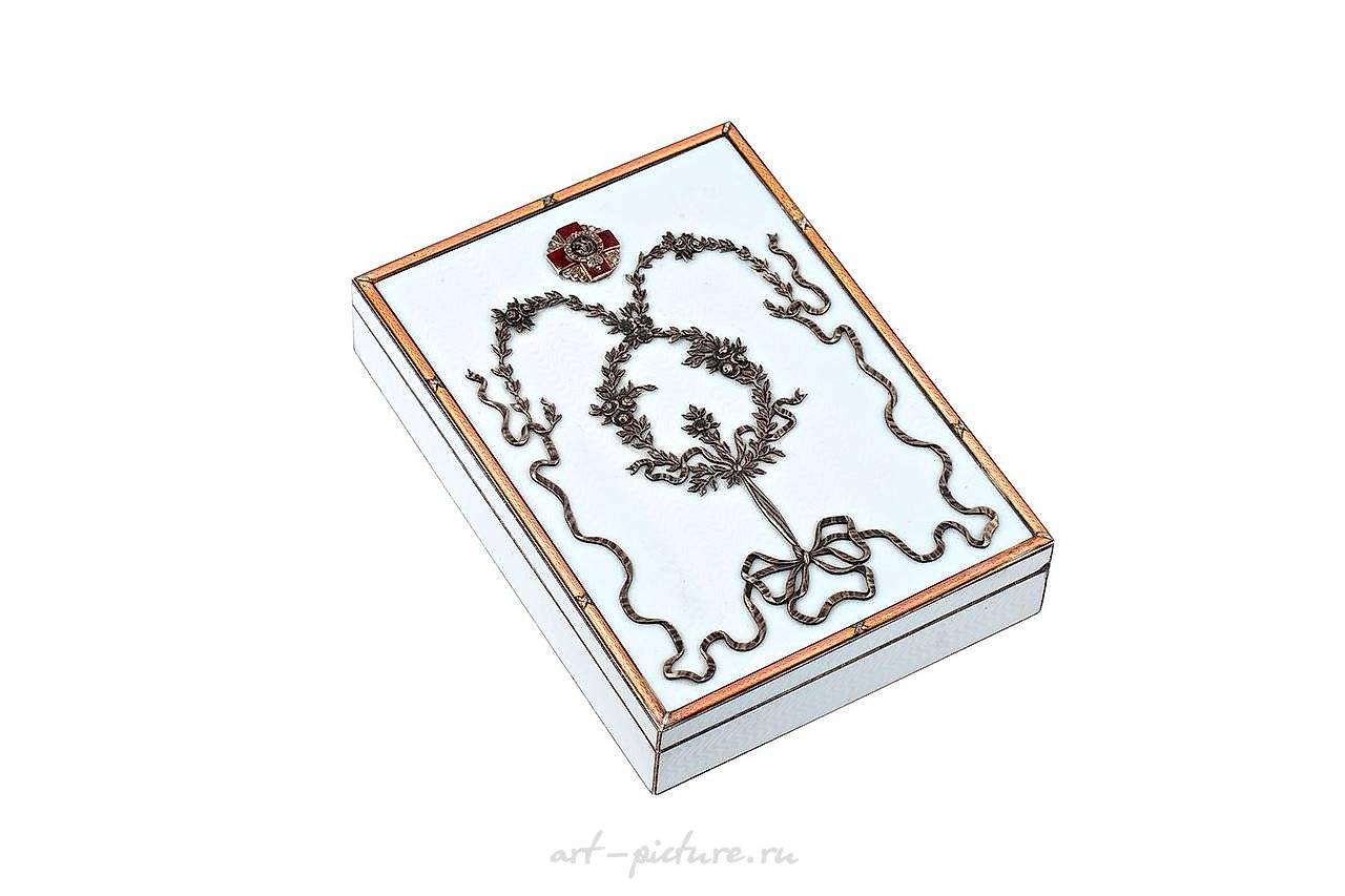 Russian silver , An extremely rare Russian silver-gilt and guilloche enamel pr...