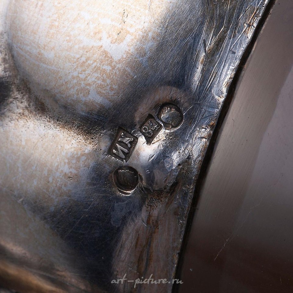 Russian silver , A Russian art nouveau style silver and cut crystal decanter ...