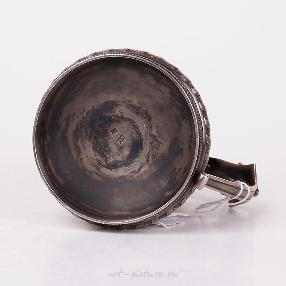 Russian silver , A Russian silver tankard, enamel, gilding. P. Milyukov manufacturer...