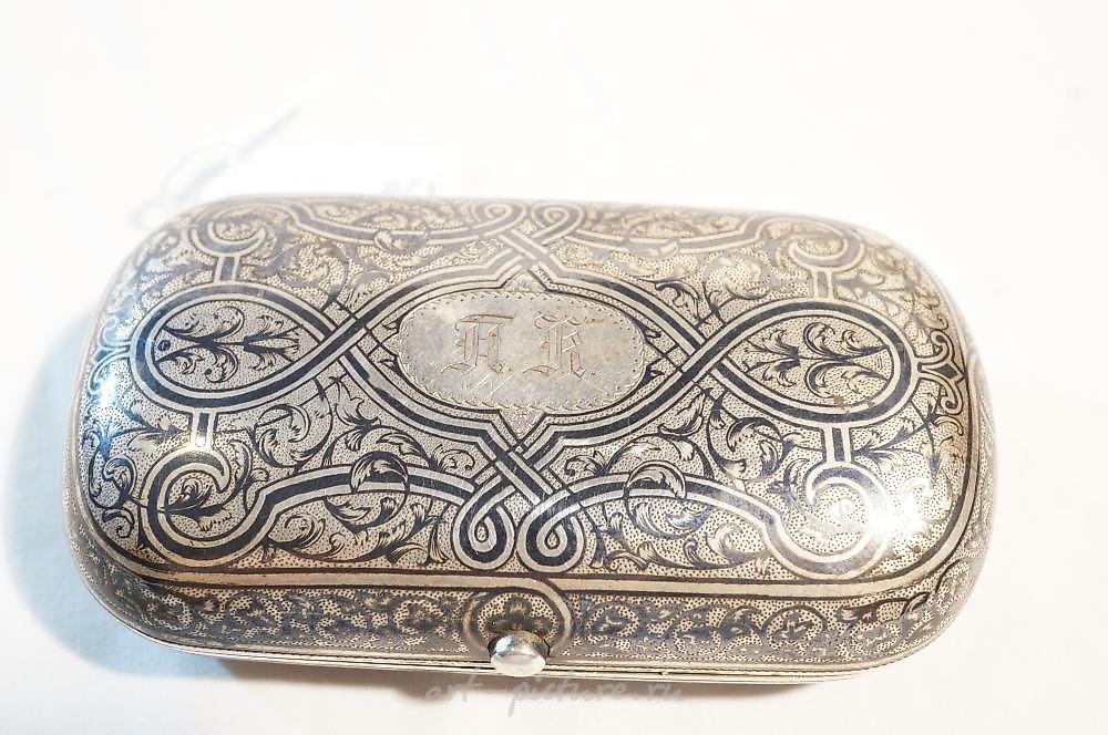 Русское серебро , Старинный русский портсигар "тройка"