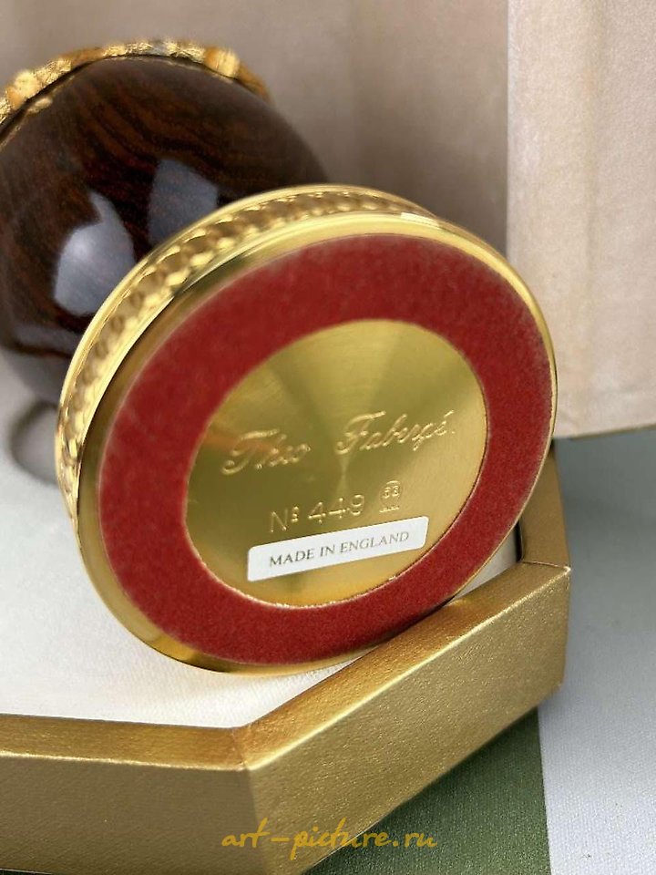 俄罗斯银 , 24克拉黄金theo Faberge Swag鸡蛋，1985年限量版