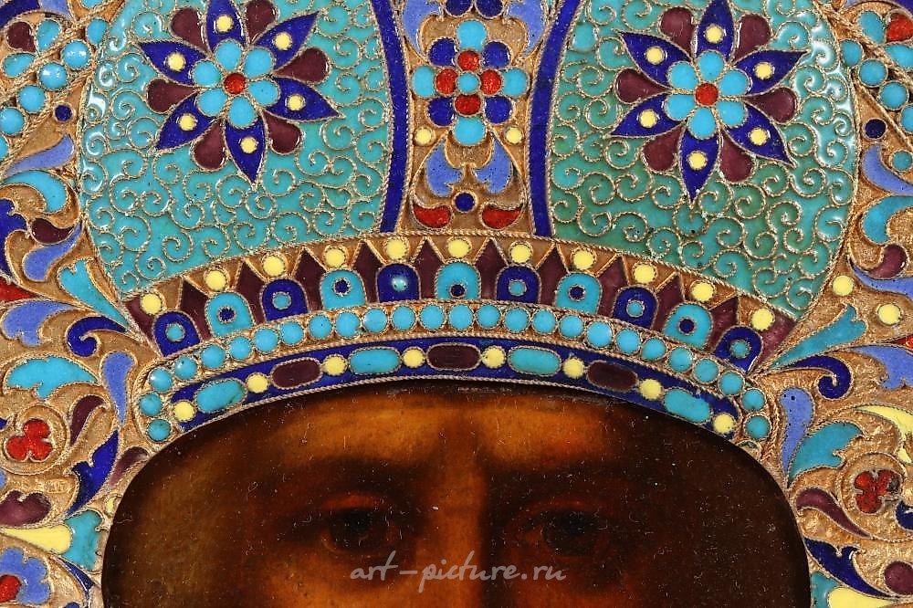 俄罗斯银 , 俄罗斯镀金银和琺瑯制成的圣像