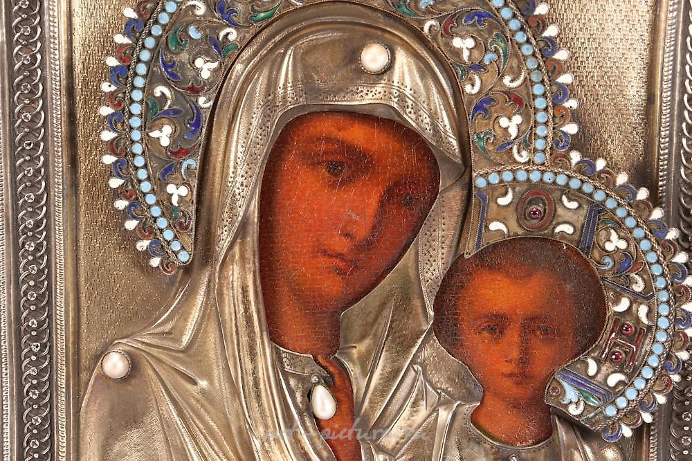 俄罗斯银 , 十九世纪俄罗斯起源的图标和银质奖励