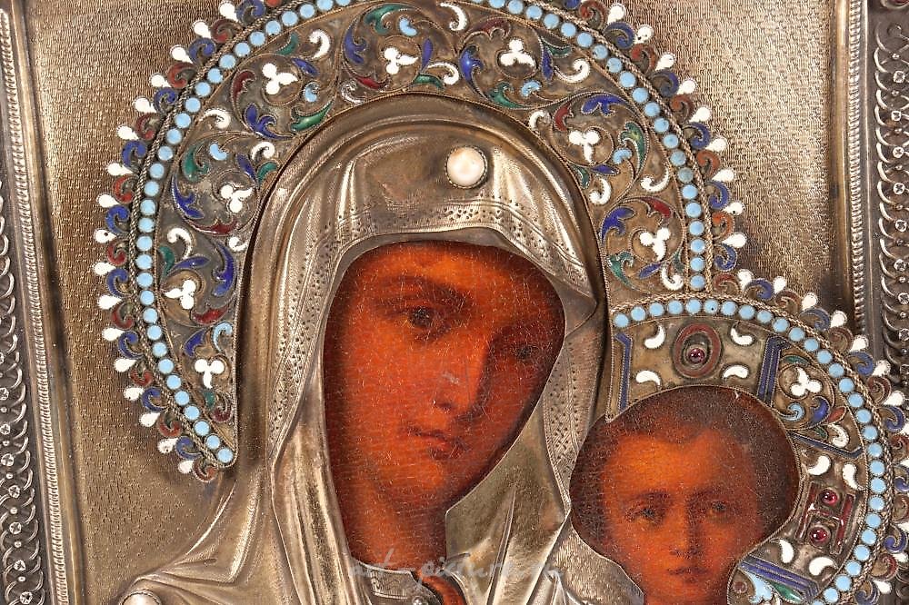 俄罗斯银 , 十九世纪俄罗斯起源的图标和银质奖励