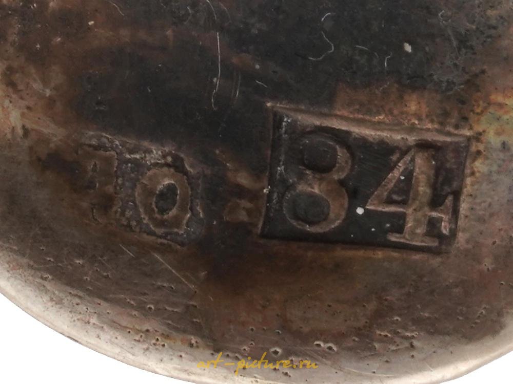 俄罗斯银 , 带折叠盖子的银脚俄罗斯皇家杯。