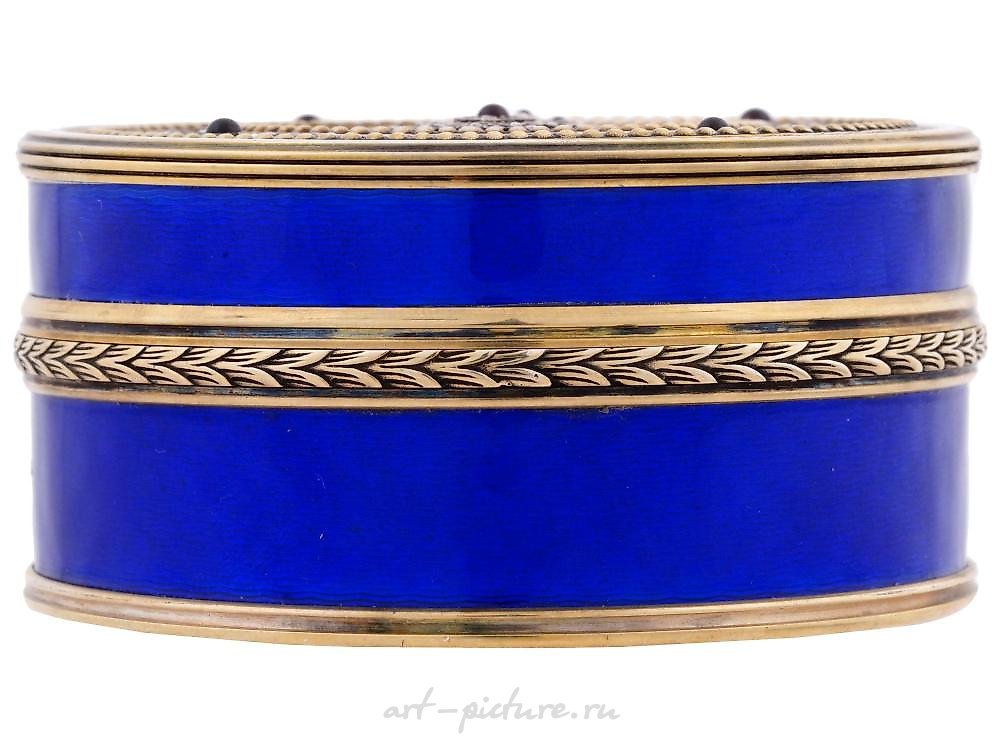 Russian silver , IMPERIAL RUSSIAN GILT SILVER ENAMEL DIAMONDS BOX
