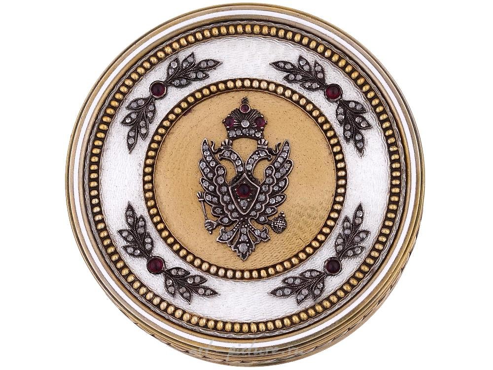 Russian silver , IMPERIAL RUSSIAN GILT SILVER ENAMEL DIAMONDS BOX