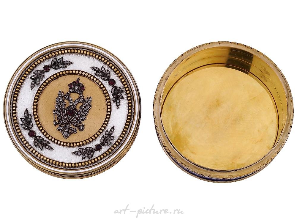 Russian silver , IMPERIAL RUSSIAN GILT SILVER ENAMEL DIAMONDS BOX
