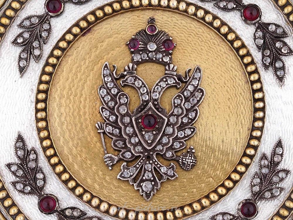 Russian silver , IMPERIAL RUSSIAN GILT SILVER ENAMEL DIAMONDS BOX