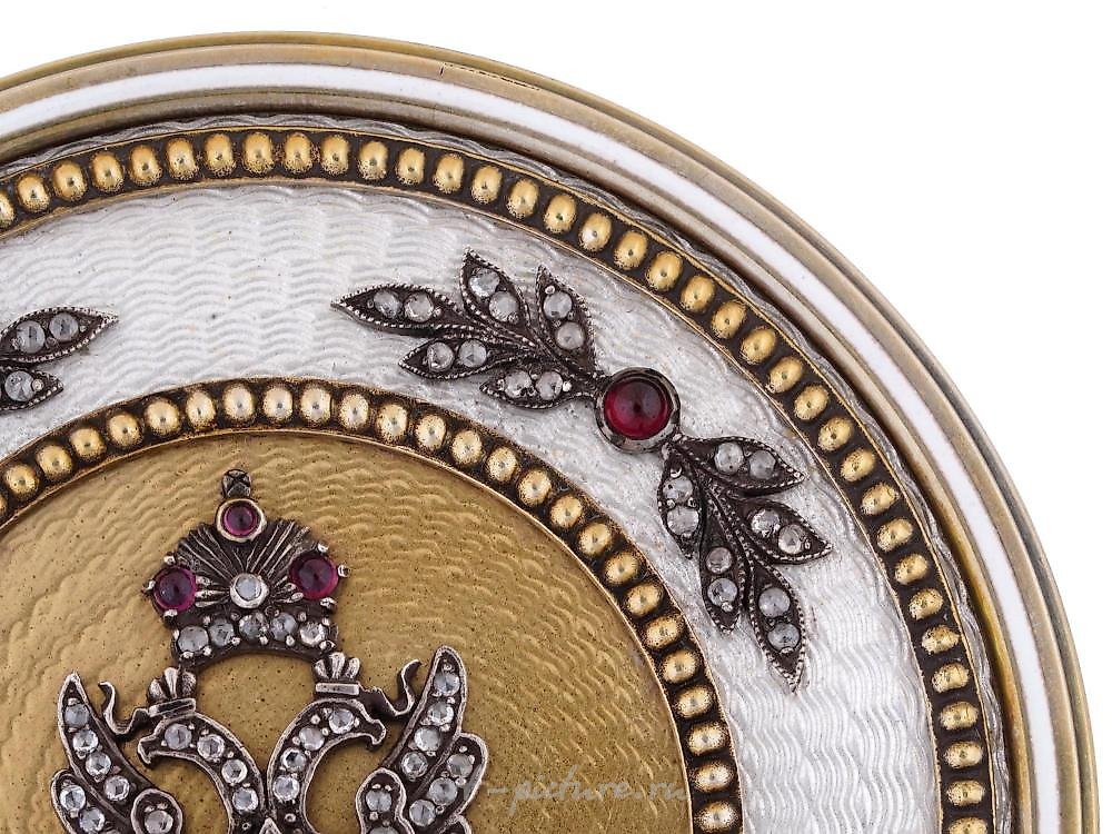 Russian silver , IMPERIAL RUSSIAN GILT SILVER ENAMEL DIAMONDS BOX