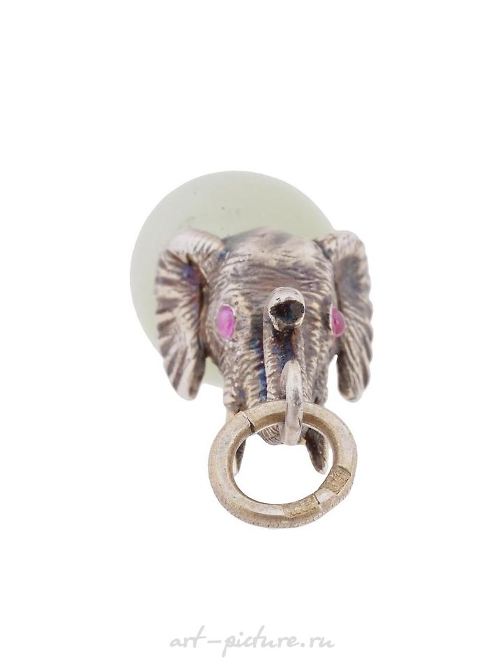 Russian silver , RUSSIAN 84 GILT SILVER GRAPE VINES EGG PENDANT