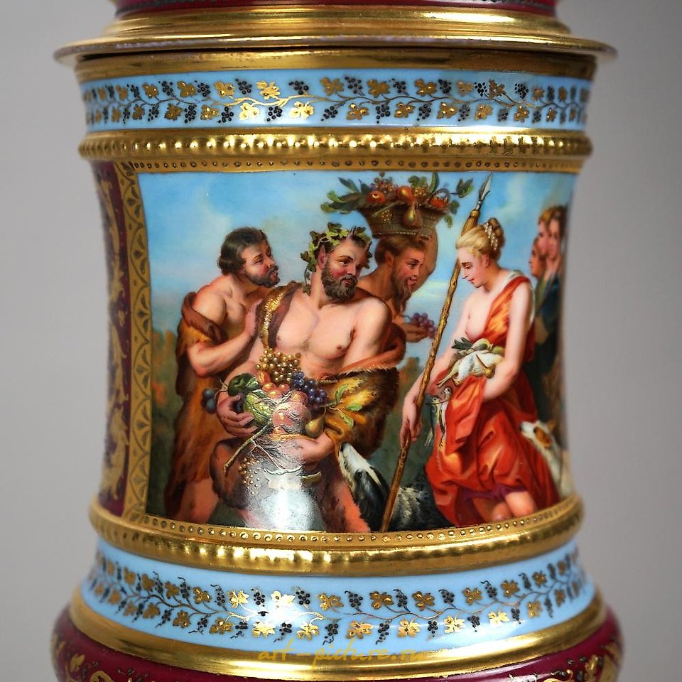 Royal Vienna Porcelain , Antique Austrian Royal Vienna Hand Painted & Enamel Decorate...