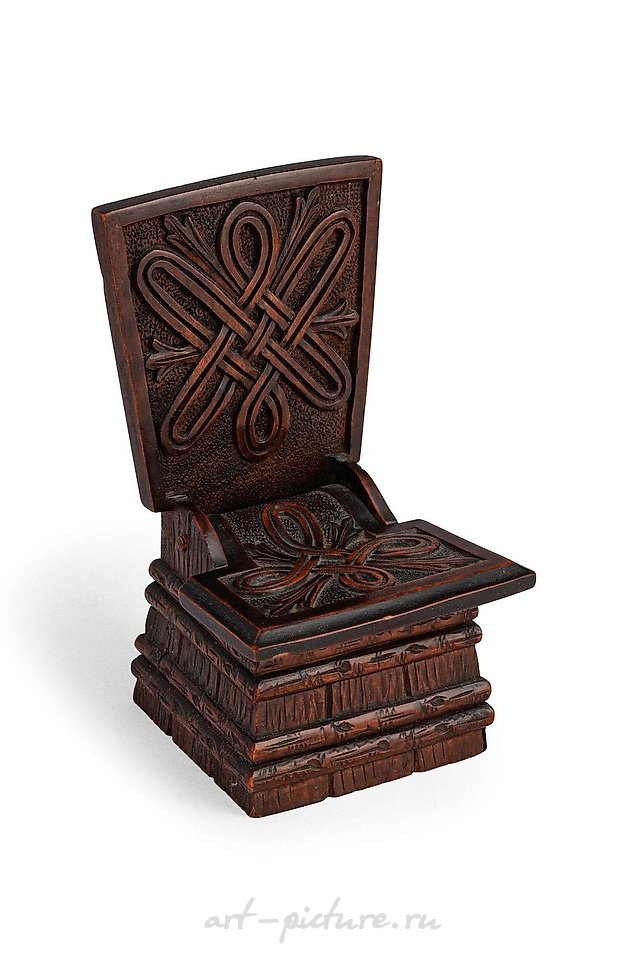 Russian silver , SALIERA THRONE IN WOOD, RUSSIA, 20TH CENTURY